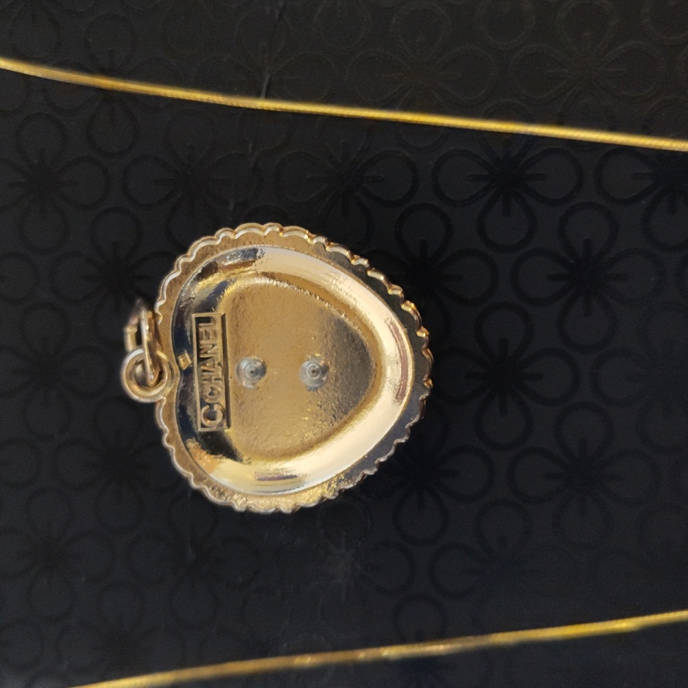 Pink and Gold Heart CC Zipper Pull - Picture 3 of 4